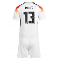 Camiseta Alemania Thomas Muller #13 Primera Equipación Replica Eurocopa 2024 para niños mangas cortas (+ Pantalones cortos)